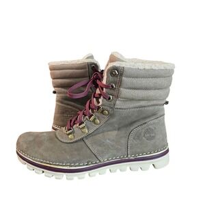 Timberland Heritage Gray‎ Leather Waterproof Outdoor Boots Women's Size US 7.5